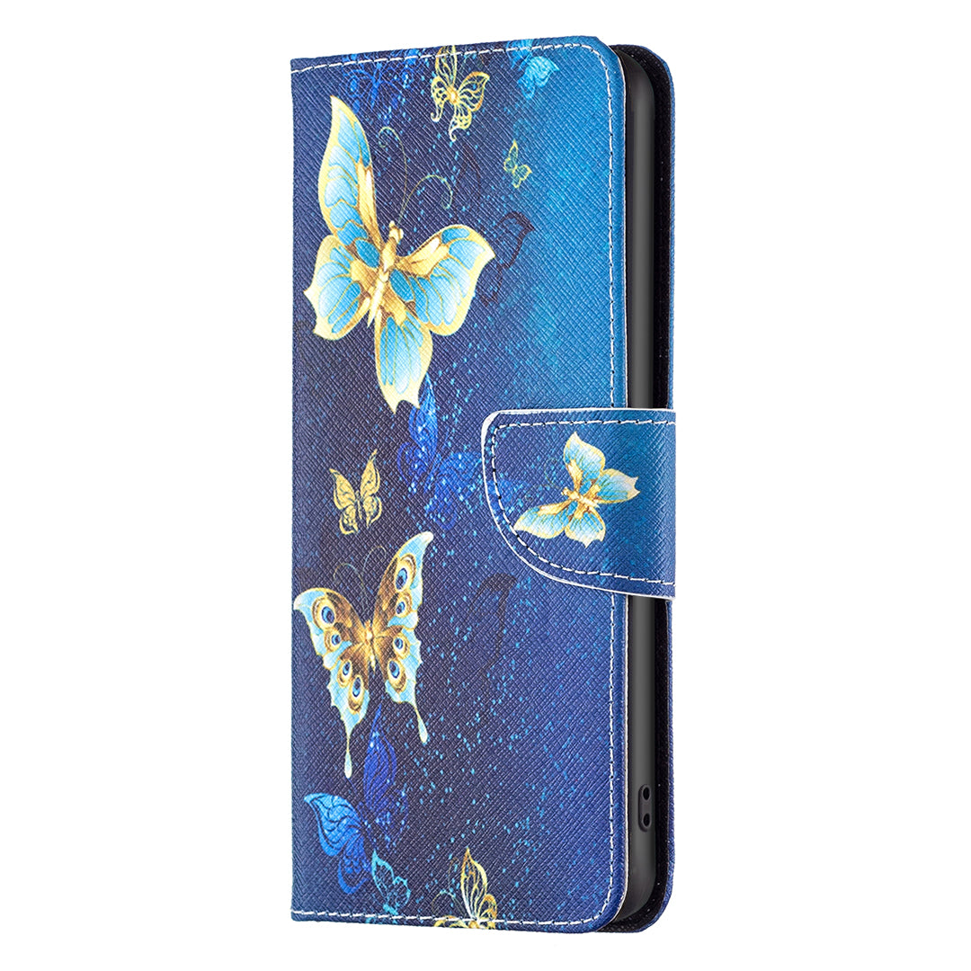 For Xiaomi Poco F5 5G / Redmi Note 12 Turbo Pattern Printing Leather Phone Case Wallet Stand Cover