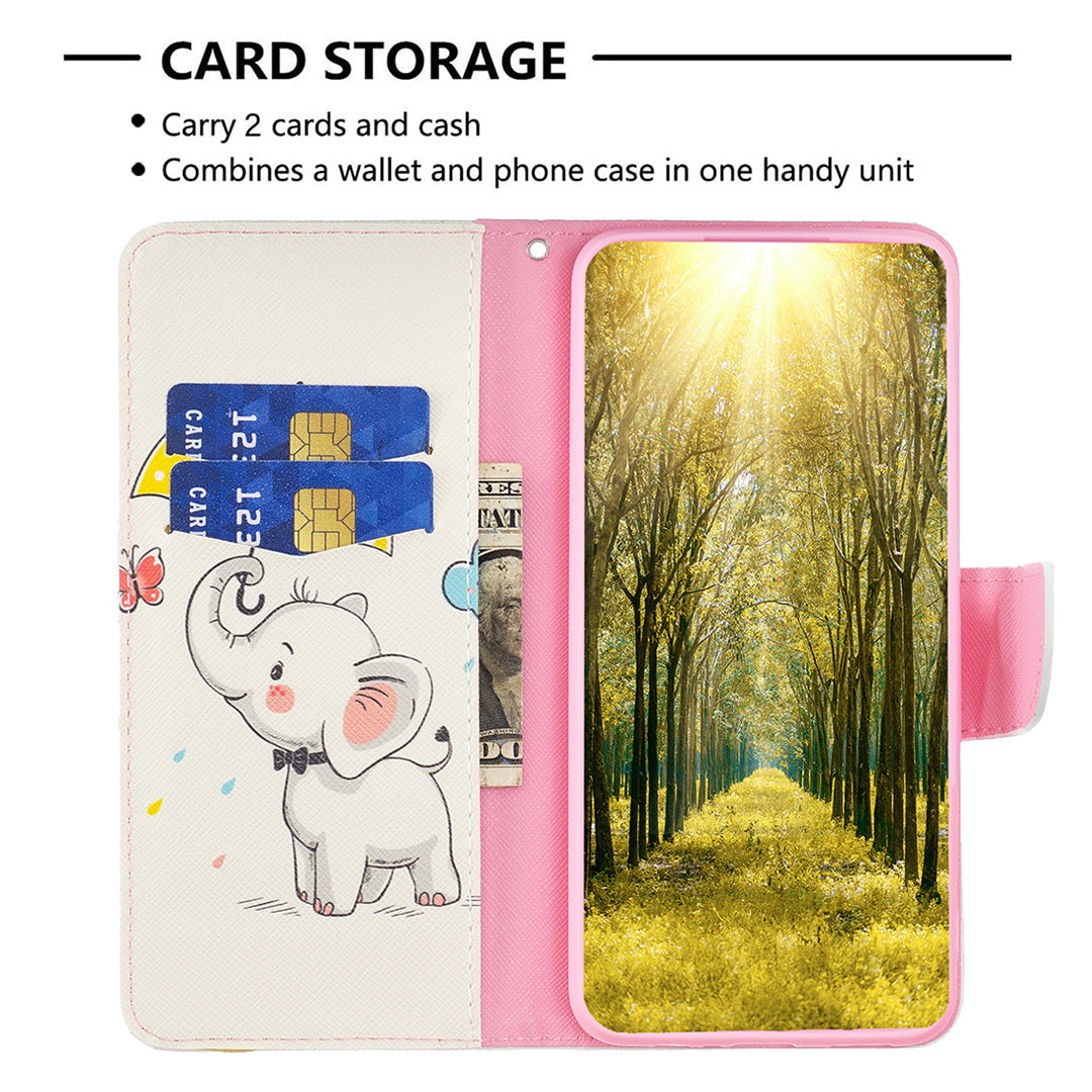 For Xiaomi Poco F5 5G / Redmi Note 12 Turbo Pattern Printing Leather Phone Case Wallet Stand Cover