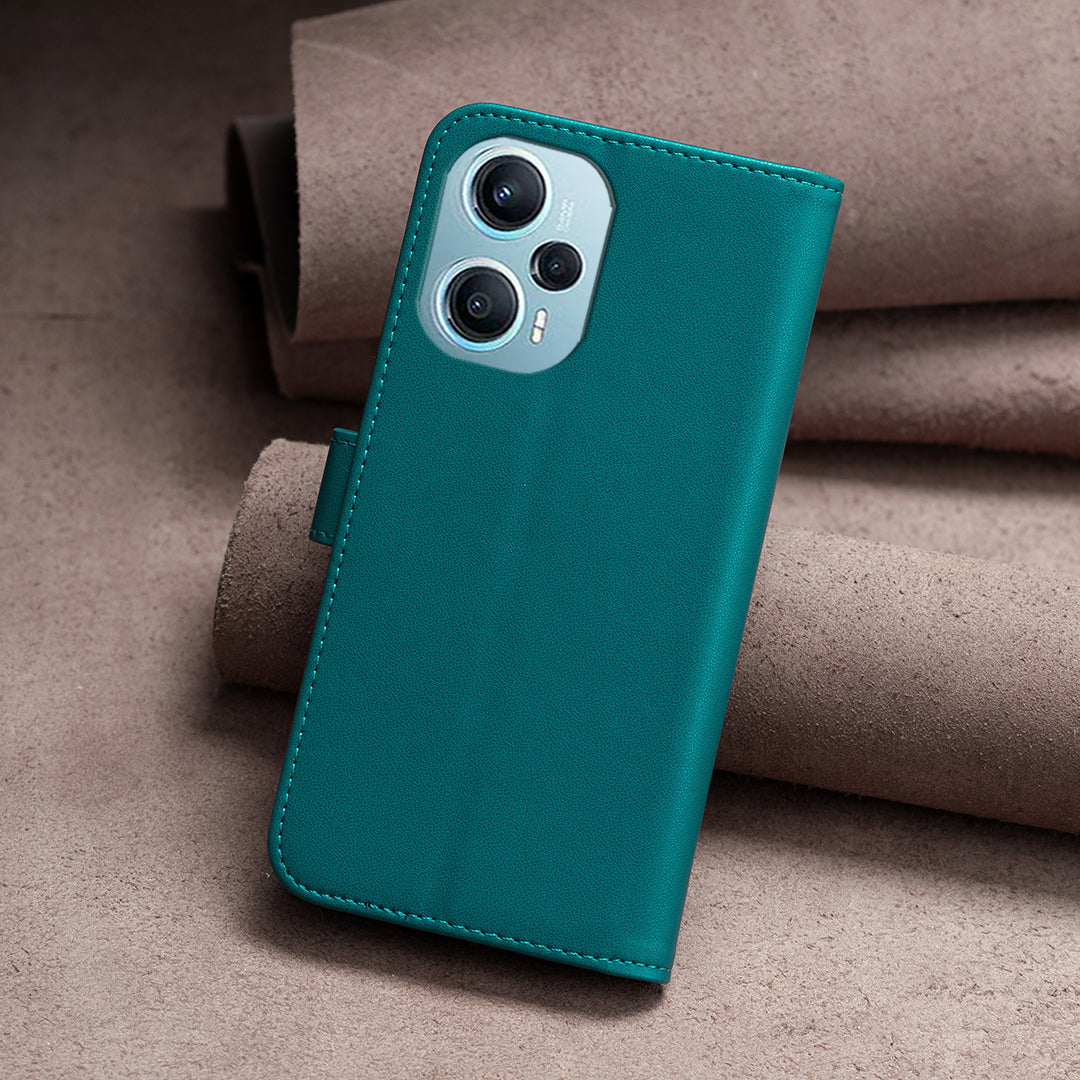 BINFEN COLOR BF17 For Xiaomi Poco F5 5G / Redmi Note 12 Turbo Phone Stand Case PU Leather Cover Wallet