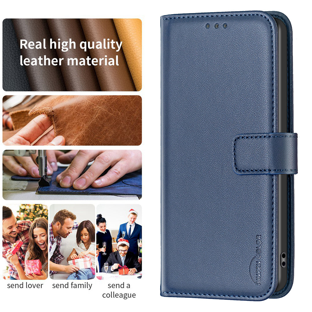 BINFEN COLOR BF17 For Xiaomi Poco F5 5G / Redmi Note 12 Turbo Phone Stand Case PU Leather Cover Wallet