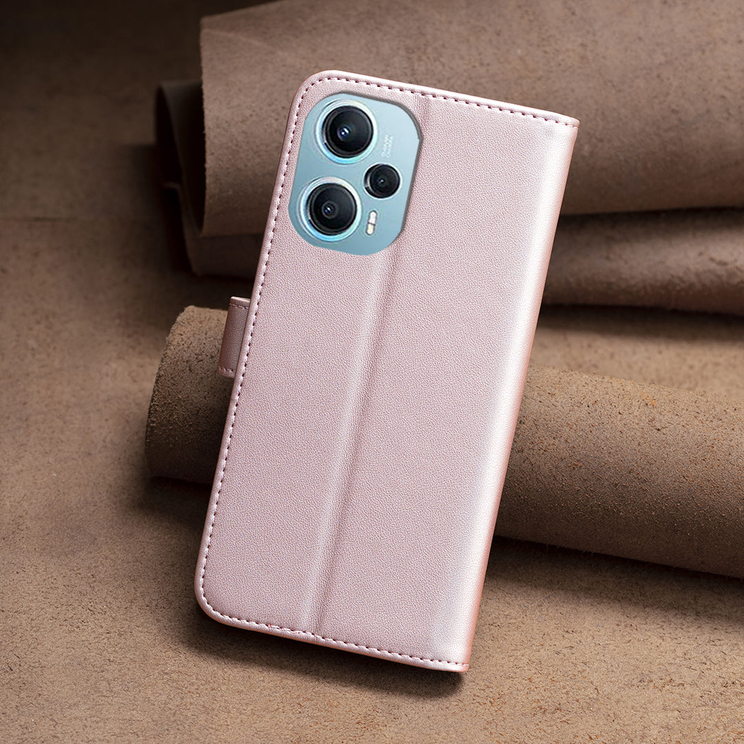 BINFEN COLOR BF17 For Xiaomi Poco F5 5G / Redmi Note 12 Turbo Phone Stand Case PU Leather Cover Wallet