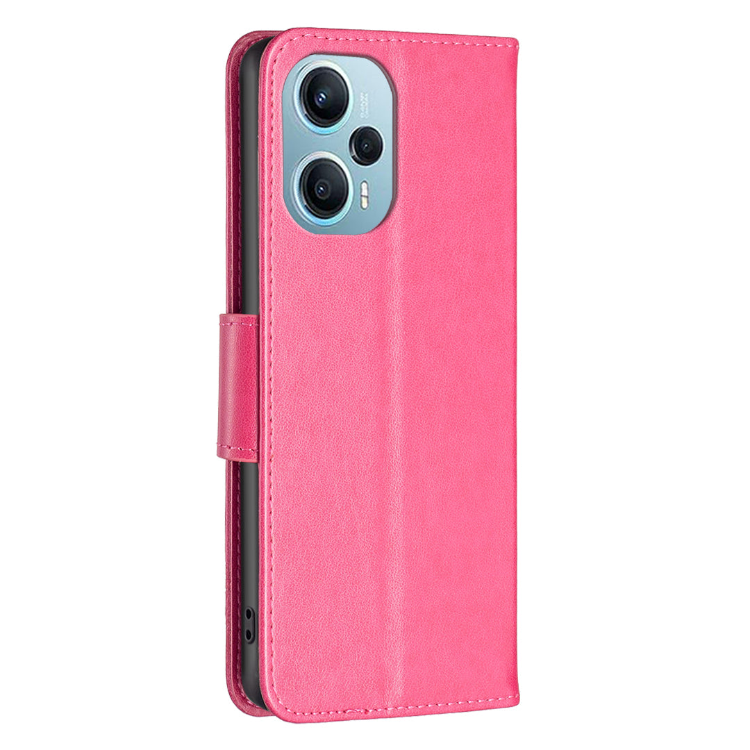 For Xiaomi Poco F5 5G / Redmi Note 12 Turbo Wallet Phone Case Butterfly Imprinted Leather Flip Cover with Strap