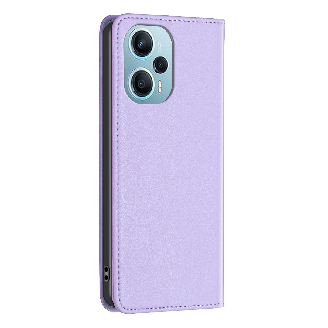BINFEN COLOR BF18 For Xiaomi Poco F5 5G / Redmi Note 12 Turbo PU Leather Phone Case Card Slot Stand Phone Cover