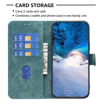 For Xiaomi Poco F5 5G / Redmi Note 12 Turbo Phone Cover Grid Pattern Imprinted Stand Wallet PU Leather Phone Case