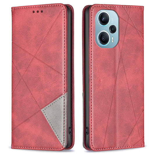 Phone Cover for Xiaomi Poco F5 5G / Redmi Note 12 Turbo PU Leather Imprinting Pattern Card Holder Stand Phone Stand Case