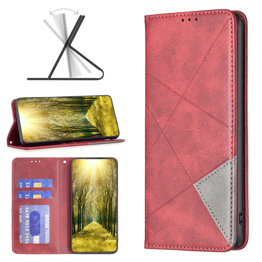 Phone Cover for Xiaomi Poco F5 5G / Redmi Note 12 Turbo PU Leather Imprinting Pattern Card Holder Stand Phone Stand Case