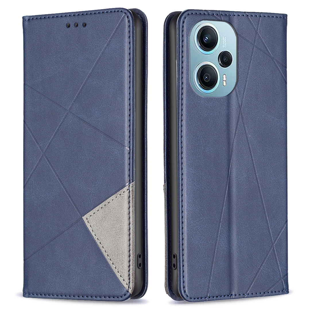 Phone Cover for Xiaomi Poco F5 5G / Redmi Note 12 Turbo PU Leather Imprinting Pattern Card Holder Stand Phone Stand Case