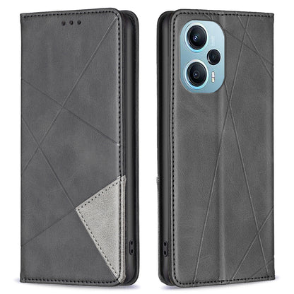 Phone Cover for Xiaomi Poco F5 5G / Redmi Note 12 Turbo PU Leather Imprinting Pattern Card Holder Stand Phone Stand Case