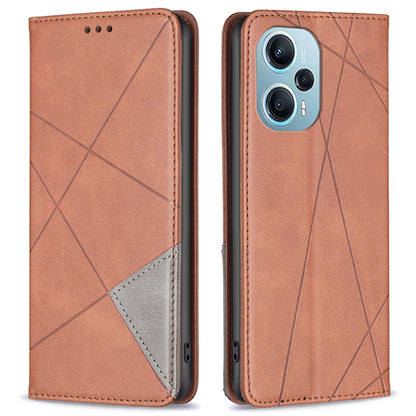 Phone Cover for Xiaomi Poco F5 5G / Redmi Note 12 Turbo PU Leather Imprinting Pattern Card Holder Stand Phone Stand Case