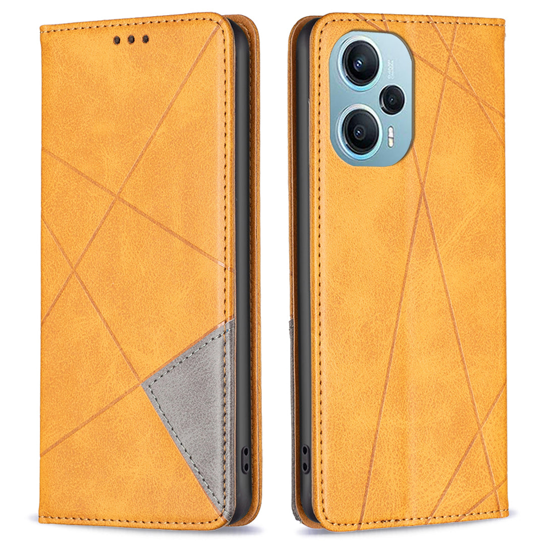 Phone Cover for Xiaomi Poco F5 5G / Redmi Note 12 Turbo PU Leather Imprinting Pattern Card Holder Stand Phone Stand Case