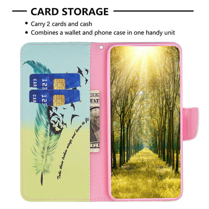 For Xiaomi Poco F5 5G / Redmi Note 12 Turbo Pattern Printing Anti-drop Phone Case Leather Wallet Stand Cover