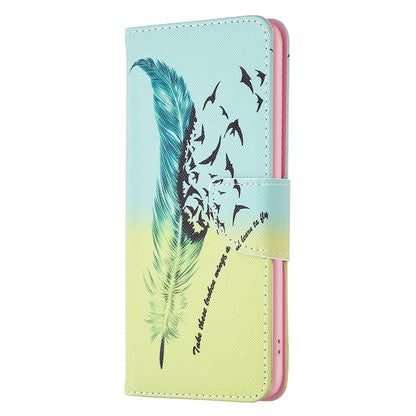 For Xiaomi Poco F5 5G / Redmi Note 12 Turbo Pattern Printing Anti-drop Phone Case Leather Wallet Stand Cover