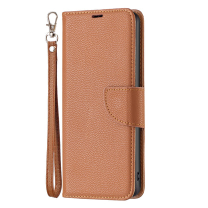 Phone Cover for Xiaomi Poco F5 5G / Redmi Note 12 Turbo , Wallet PU Leather Litchi Texture Flip Stand Phone Case with Strap