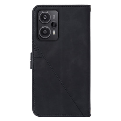 YB Imprinting Series-2 For Xiaomi Poco F5 5G / Redmi Note 12 Turbo Wallet Case Leather Phone Stand Cover