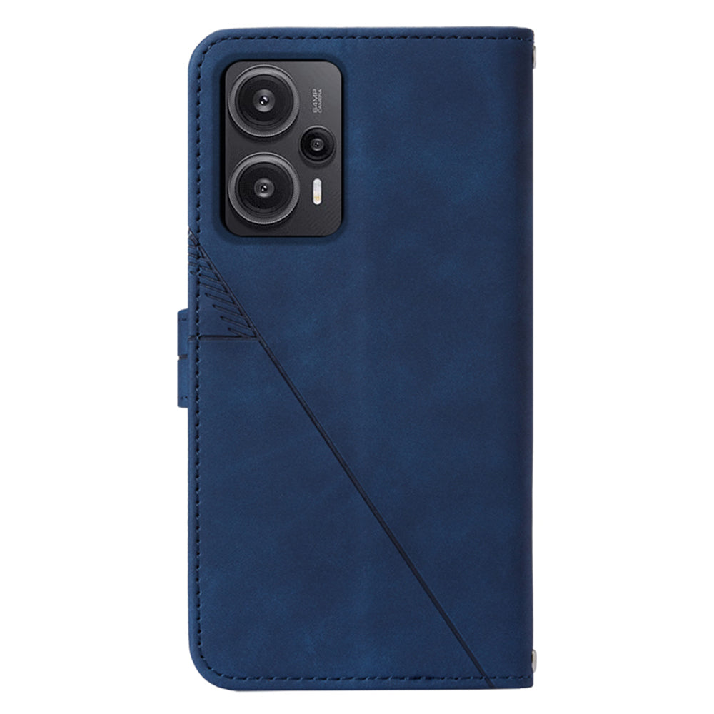 YB Imprinting Series-2 For Xiaomi Poco F5 5G / Redmi Note 12 Turbo Wallet Case Leather Phone Stand Cover