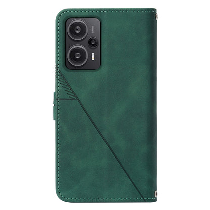 YB Imprinting Series-2 For Xiaomi Poco F5 5G / Redmi Note 12 Turbo Wallet Case Leather Phone Stand Cover
