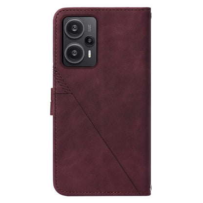 YB Imprinting Series-2 For Xiaomi Poco F5 5G / Redmi Note 12 Turbo Wallet Case Leather Phone Stand Cover