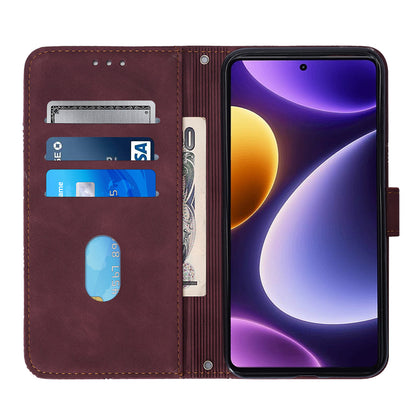 YB Imprinting Series-2 For Xiaomi Poco F5 5G / Redmi Note 12 Turbo Wallet Case Leather Phone Stand Cover