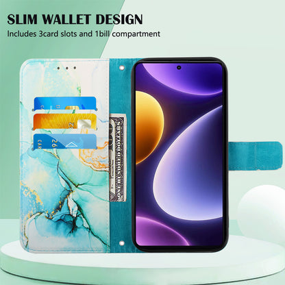 For Xiaomi Poco F5 5G / Redmi Note 12 Turbo Leather Case YB Pattern Printing Leather Series-5 Wallet Stand Phone Cover