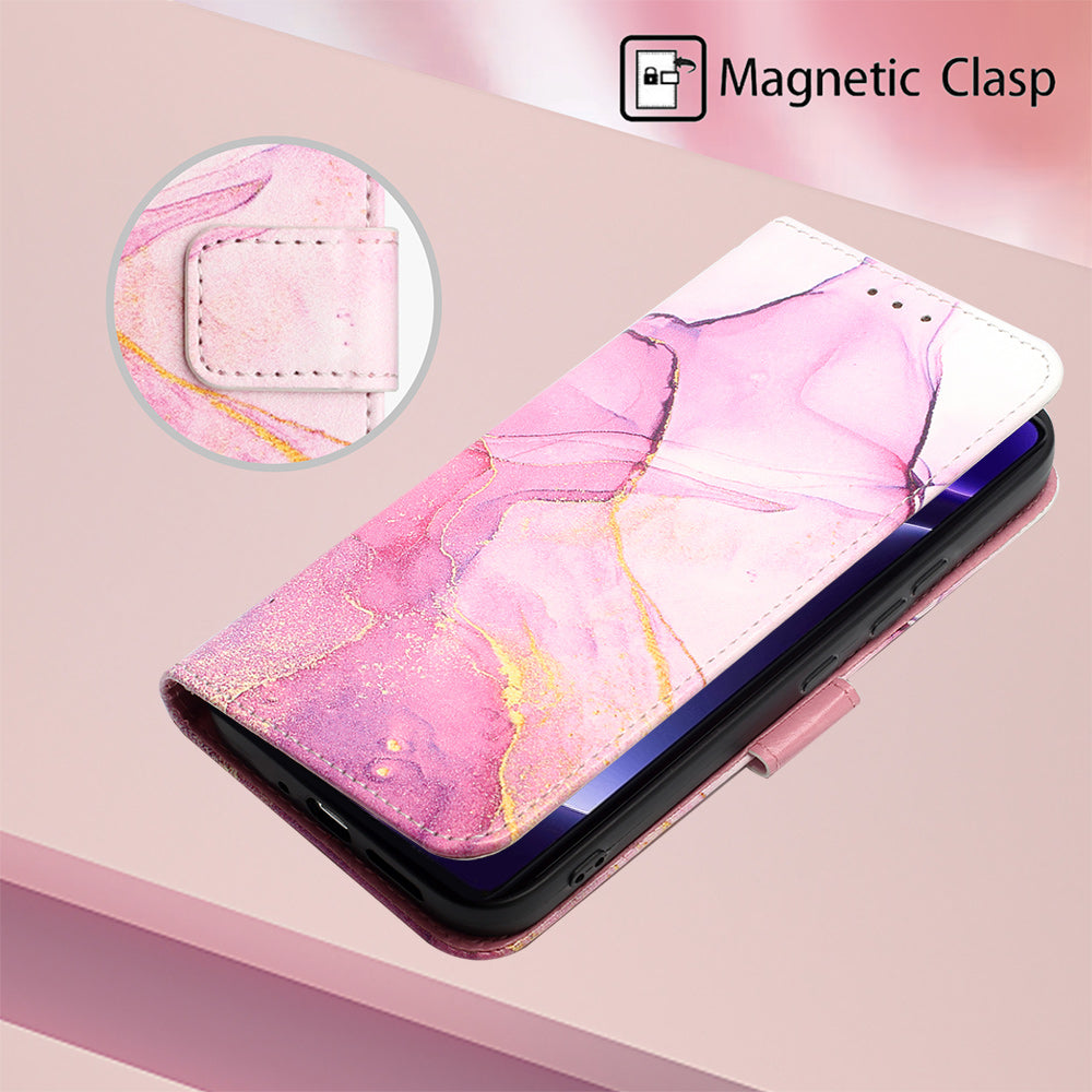 For Xiaomi Poco F5 5G / Redmi Note 12 Turbo Leather Case YB Pattern Printing Leather Series-5 Wallet Stand Phone Cover