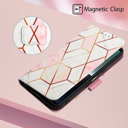 YB Pattern Printing Leather Series-5 for Sony Xperia 1 V Leather Phone Case Marble Pattern Wallet Stand Cover