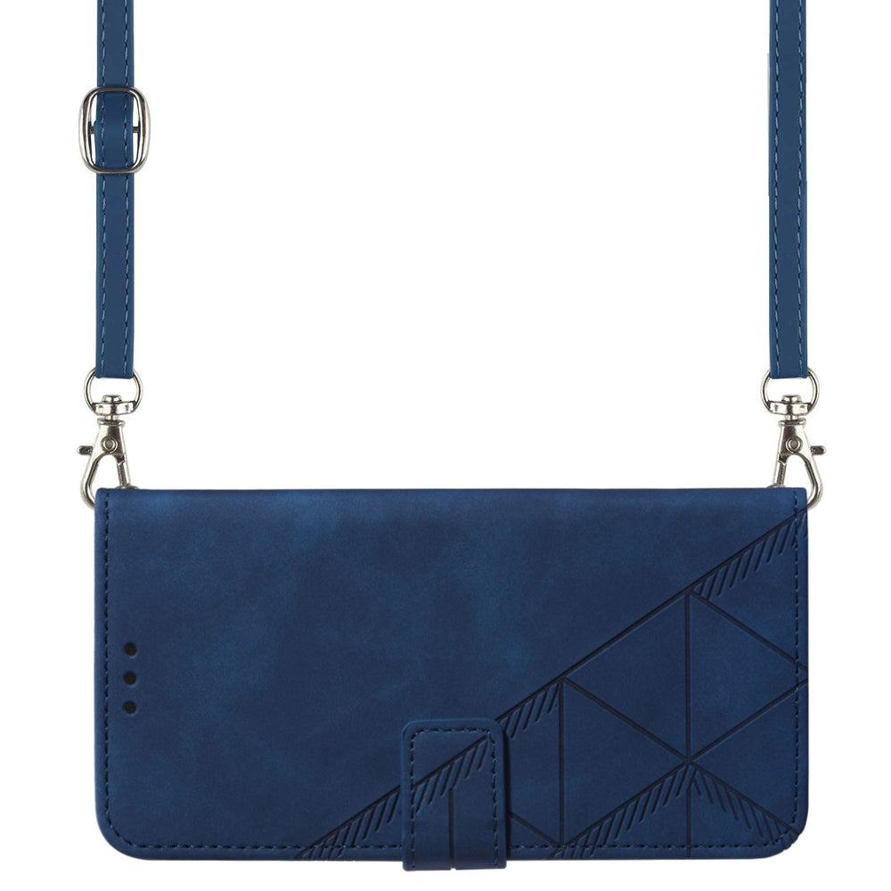 YB Imprinting Series-2 For Sony Xperia 1 V Leather Phone Case Wallet Stand Cover with Shoulder Strap