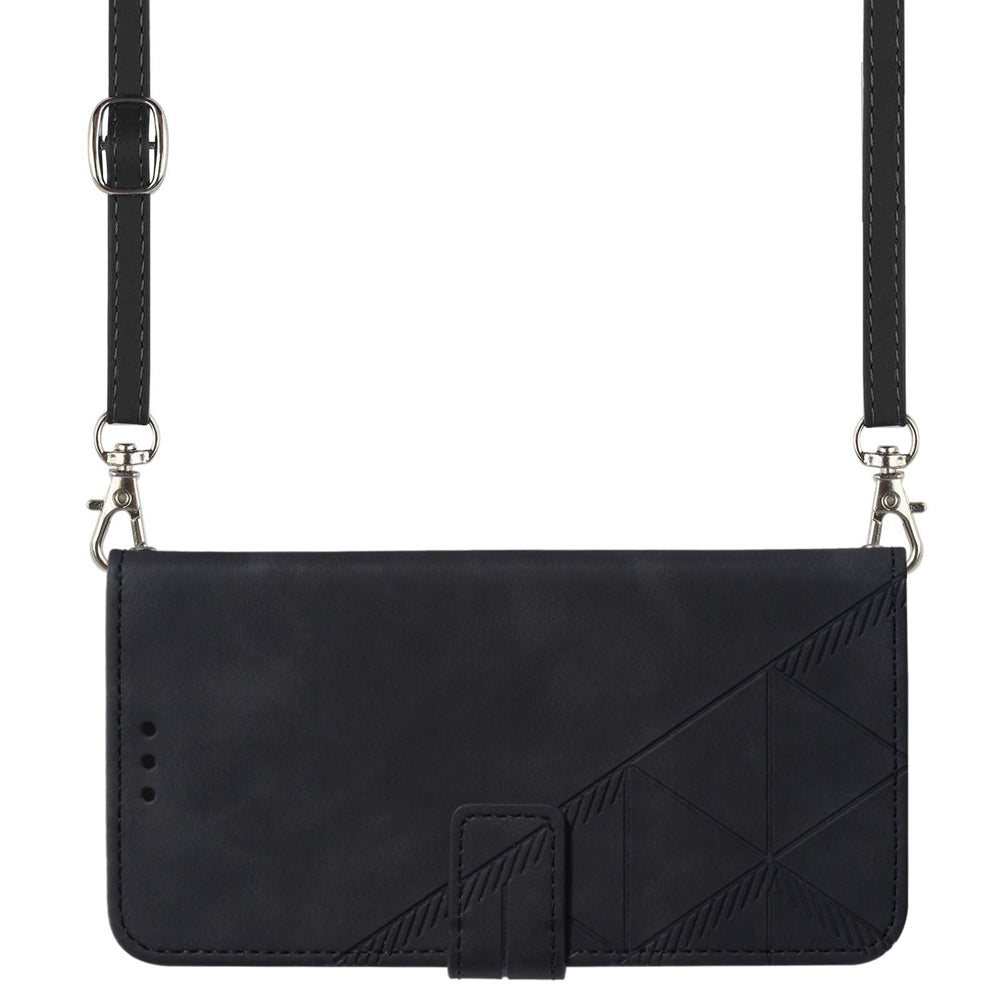 YB Imprinting Series-2 For Sony Xperia 1 V Leather Phone Case Wallet Stand Cover with Shoulder Strap