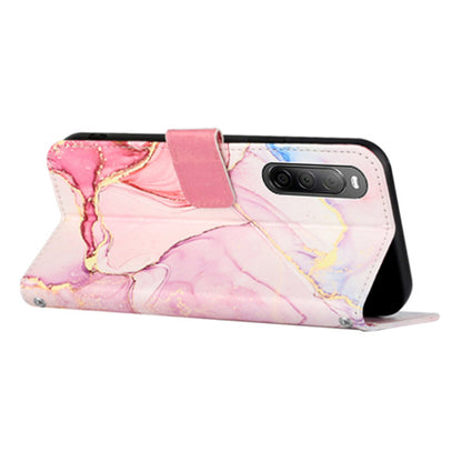 For Sony Xperia 10 V YB Pattern Printing Leather Series-6 Wallet Phone Cover PU Leather Marble Pattern  Stand Case