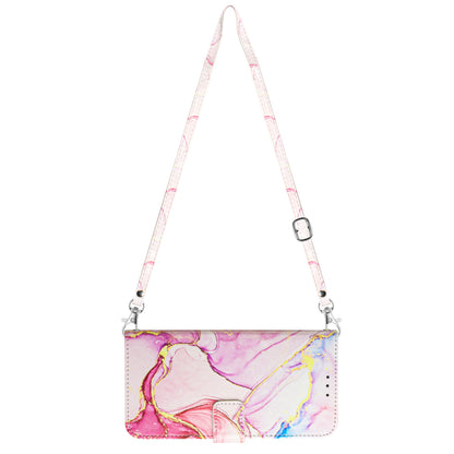 For Sony Xperia 10 V YB Pattern Printing Leather Series-6 Wallet Phone Cover PU Leather Marble Pattern  Stand Case