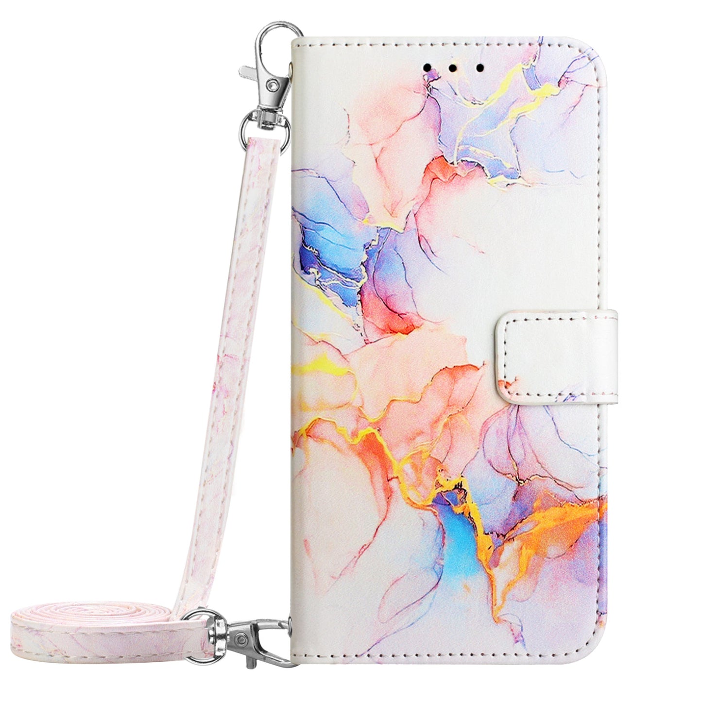 For Sony Xperia 10 V YB Pattern Printing Leather Series-6 Wallet Phone Cover PU Leather Marble Pattern  Stand Case