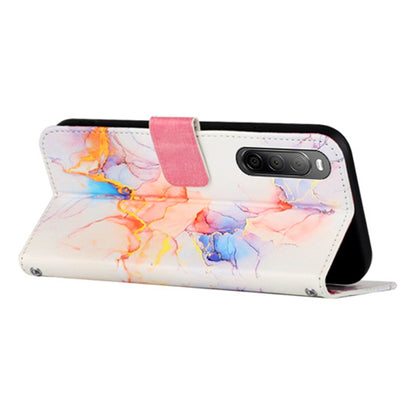 For Sony Xperia 10 V YB Pattern Printing Leather Series-6 Wallet Phone Cover PU Leather Marble Pattern  Stand Case