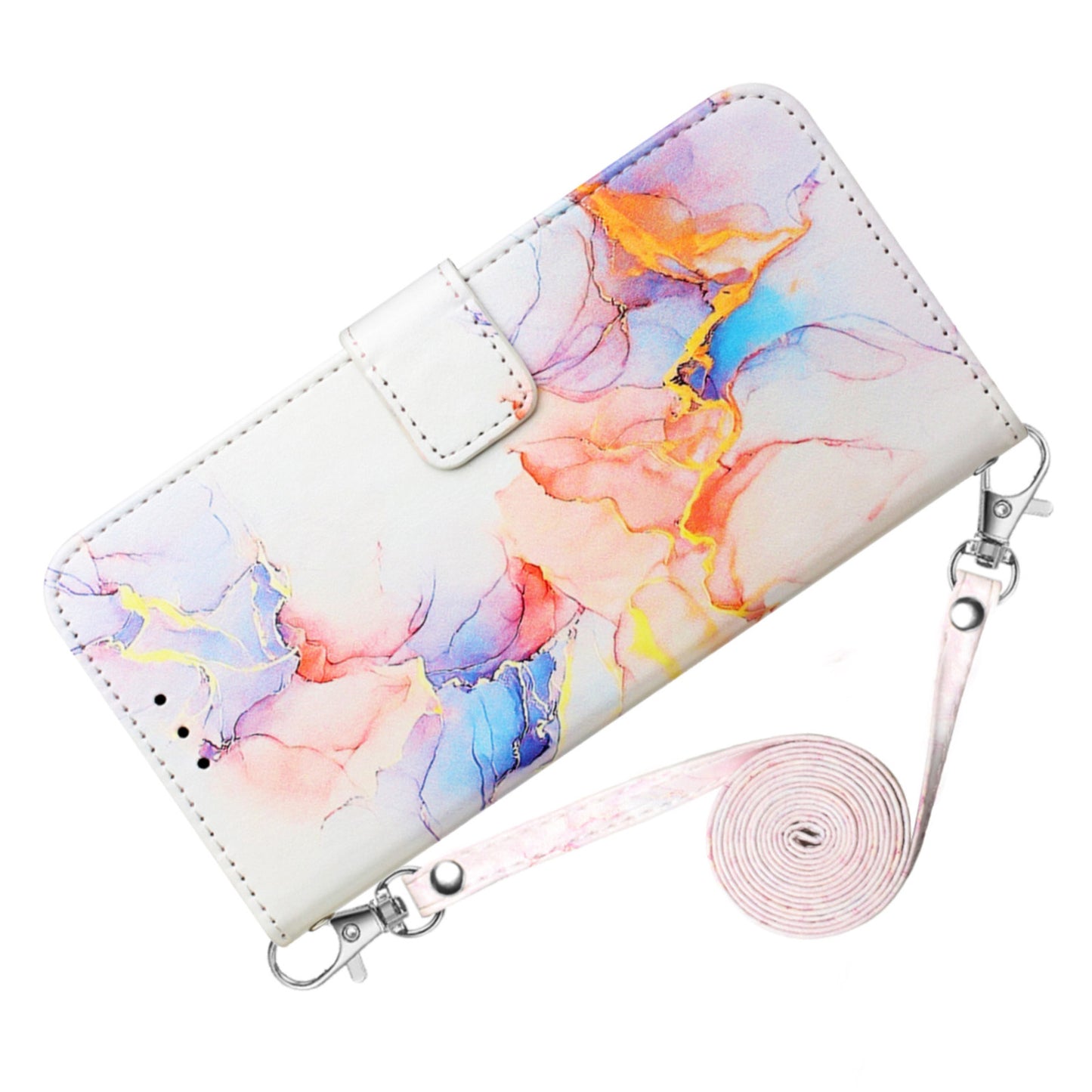 For Sony Xperia 10 V YB Pattern Printing Leather Series-6 Wallet Phone Cover PU Leather Marble Pattern  Stand Case