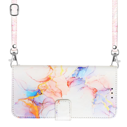 For Sony Xperia 10 V YB Pattern Printing Leather Series-6 Wallet Phone Cover PU Leather Marble Pattern  Stand Case