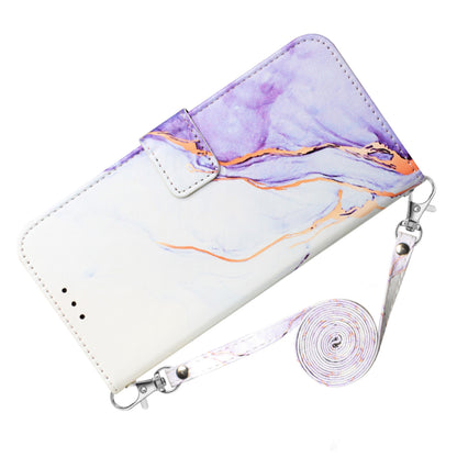 For Sony Xperia 10 V YB Pattern Printing Leather Series-6 Wallet Phone Cover PU Leather Marble Pattern  Stand Case