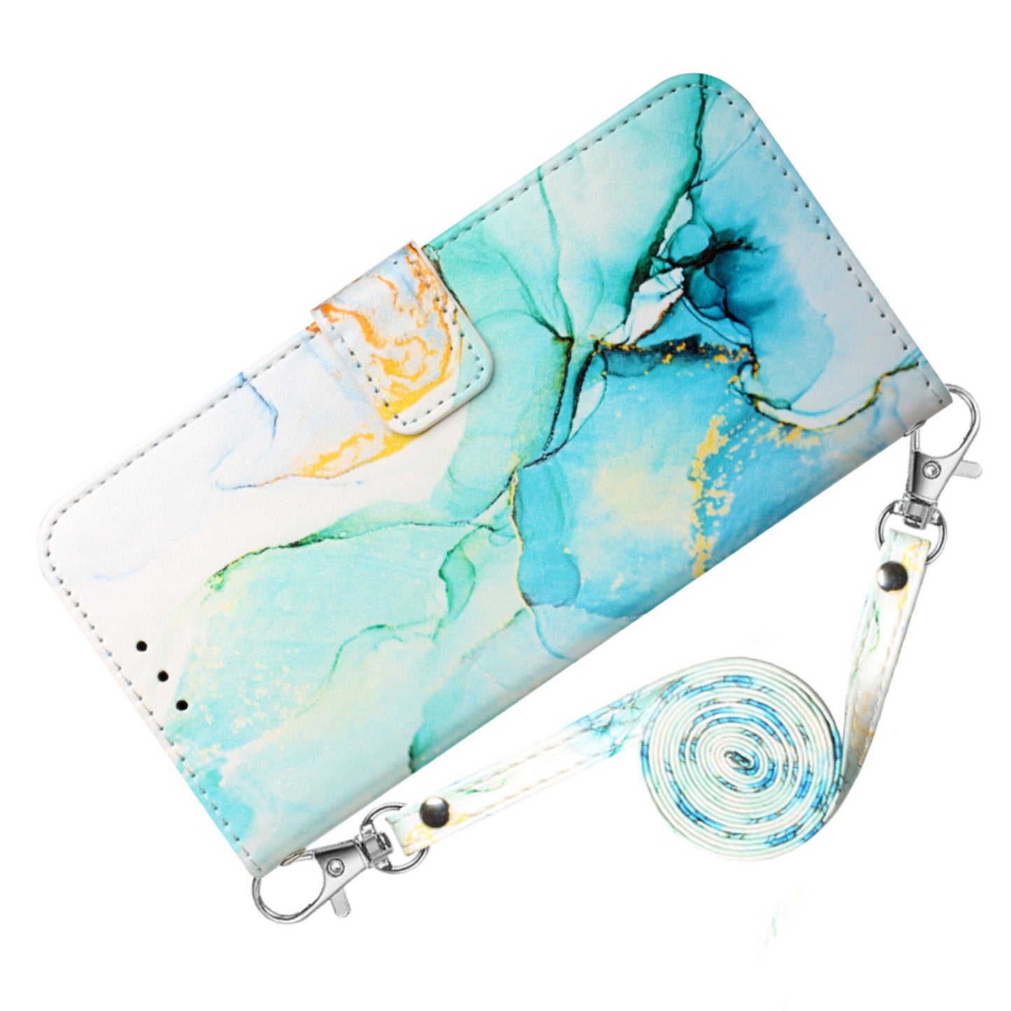 For Sony Xperia 10 V YB Pattern Printing Leather Series-6 Wallet Phone Cover PU Leather Marble Pattern  Stand Case