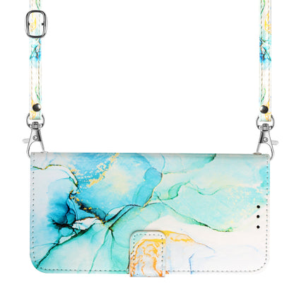 For Sony Xperia 10 V YB Pattern Printing Leather Series-6 Wallet Phone Cover PU Leather Marble Pattern  Stand Case