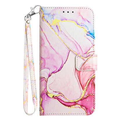 YB Pattern Printing Leather Series-5 for Sony Xperia 10 V Stand Wallet Phone Case Marble Pattern Phone Cover