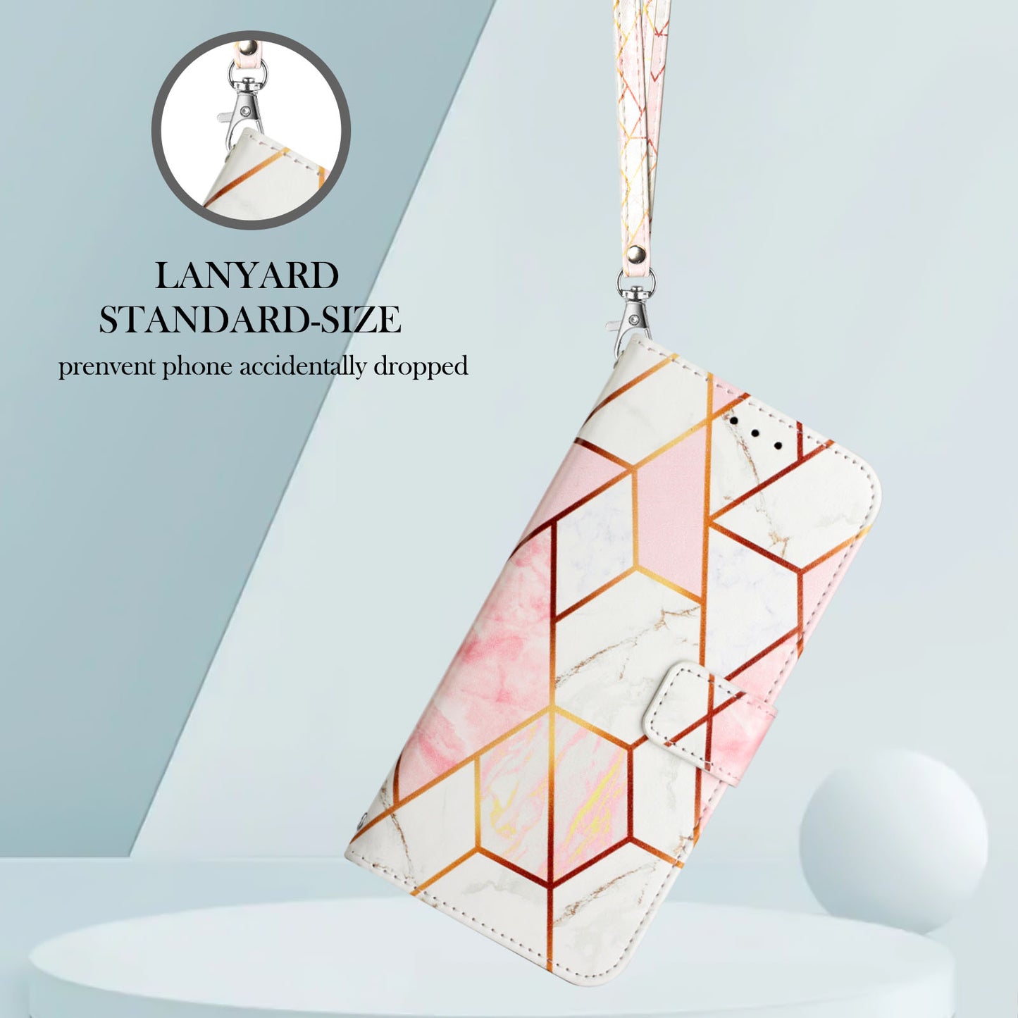 YB Pattern Printing Leather Series-5 for Sony Xperia 10 V Stand Wallet Phone Case Marble Pattern Phone Cover