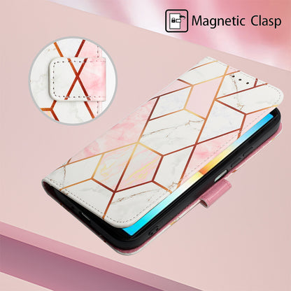 YB Pattern Printing Leather Series-5 for Sony Xperia 10 V Stand Wallet Phone Case Marble Pattern Phone Cover