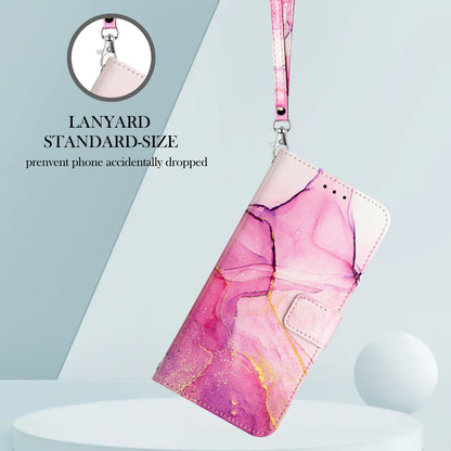 YB Pattern Printing Leather Series-5 for Sony Xperia 10 V Stand Wallet Phone Case Marble Pattern Phone Cover