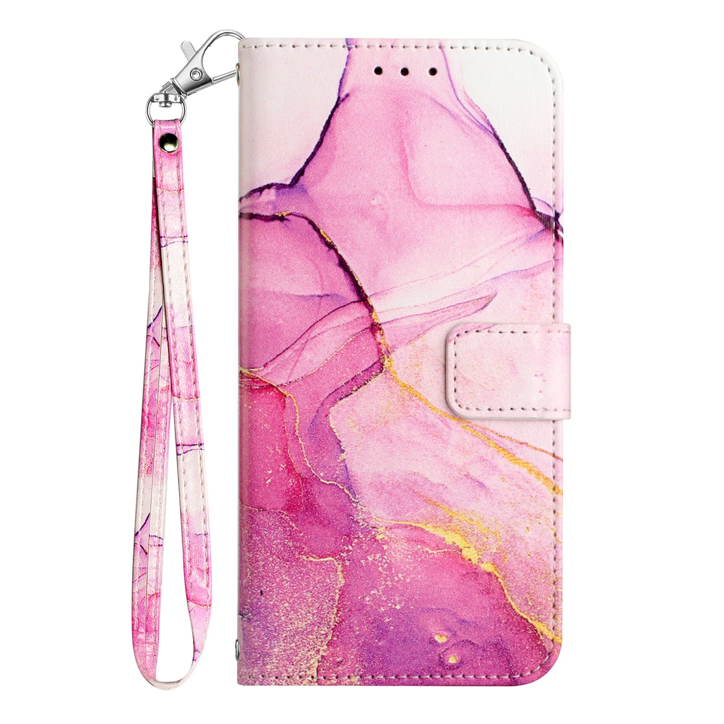 YB Pattern Printing Leather Series-5 for Sony Xperia 10 V Stand Wallet Phone Case Marble Pattern Phone Cover