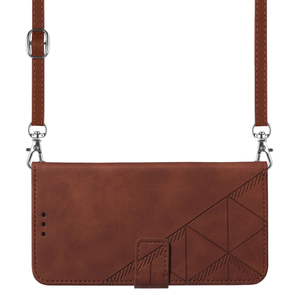 YB Imprinting Series-2 For Sony Xperia 10 V Phone Leather Case Wallet Stand Imprinted Line Cover