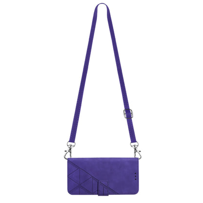 YB Imprinting Series-2 For Sony Xperia 10 V Phone Leather Case Wallet Stand Imprinted Line Cover