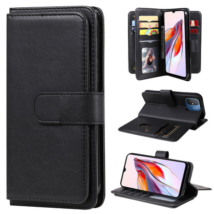 KT Multi-functional Series-1 for Xiaomi Redmi 12C 4G / 11A 4G Leather Phone Cover 10 Card Slots Stand Wallet Case