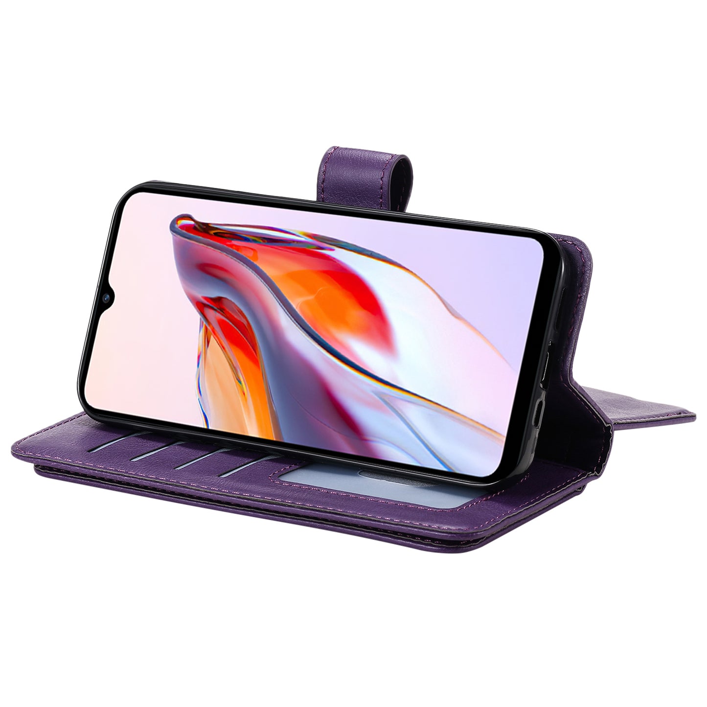 KT Multi-functional Series-1 for Xiaomi Redmi 12C 4G / 11A 4G Leather Phone Cover 10 Card Slots Stand Wallet Case