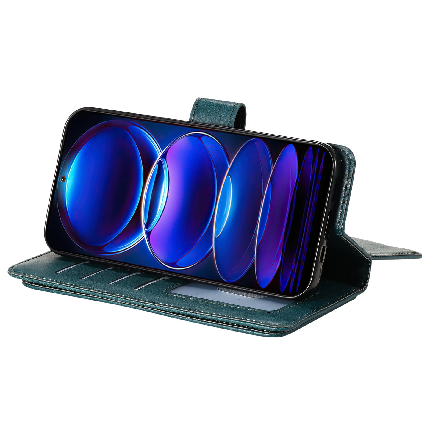 Phone Case for Xiaomi Redmi Note 12 5G (India) / (China) / (Global) / Poco X5 5G KT Multi-functional Series-1 10 Card Slots Leather Cover