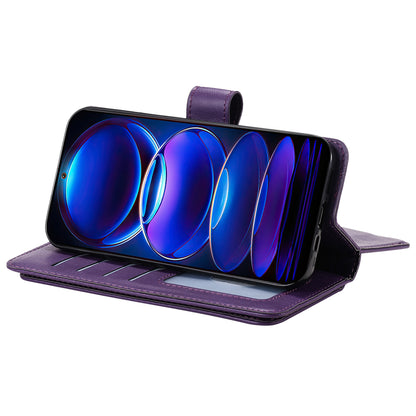 Phone Case for Xiaomi Redmi Note 12 5G (India) / (China) / (Global) / Poco X5 5G KT Multi-functional Series-1 10 Card Slots Leather Cover