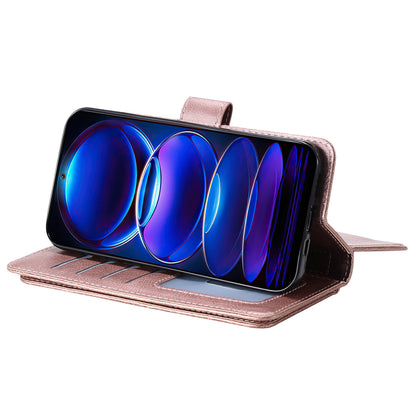 Phone Case for Xiaomi Redmi Note 12 5G (India) / (China) / (Global) / Poco X5 5G KT Multi-functional Series-1 10 Card Slots Leather Cover