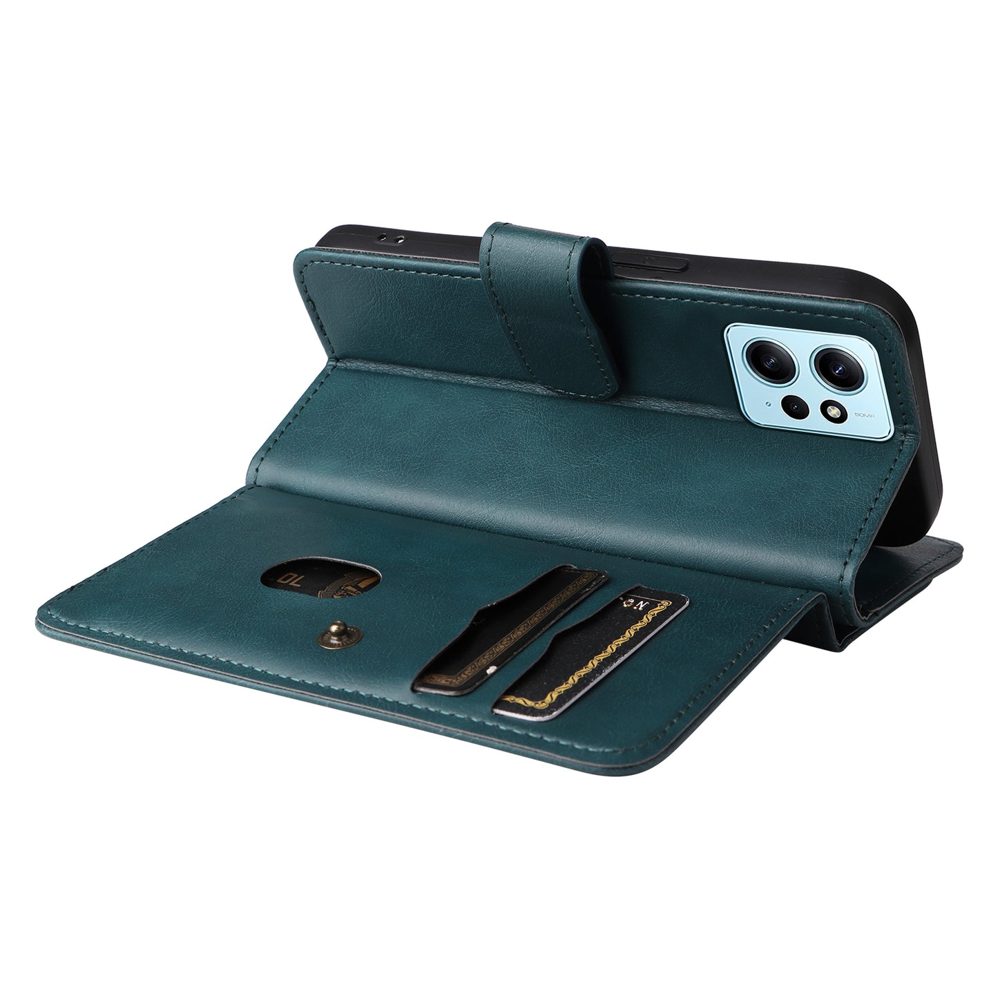 KT Multi-functional Series-1 for Xiaomi Redmi Note 12 4G Wallet Leather Case 10 Card Slots Stand Phone Cover