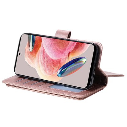 KT Multi-functional Series-1 for Xiaomi Redmi Note 12 4G Wallet Leather Case 10 Card Slots Stand Phone Cover